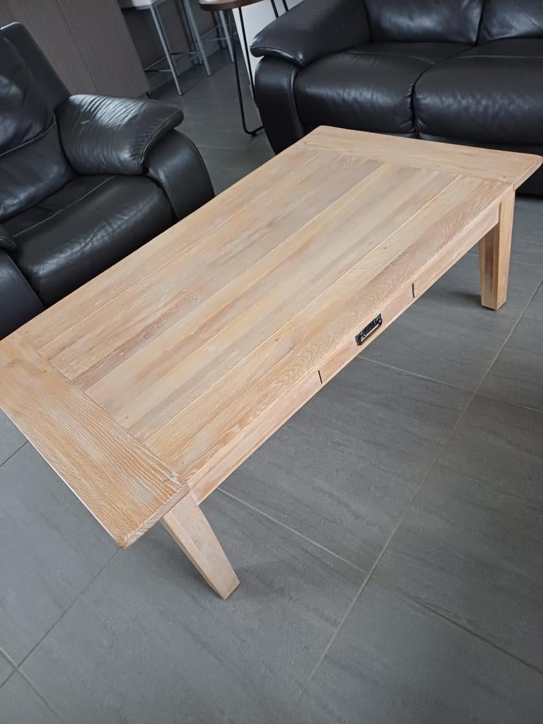 Eiken salon tafel, Ophalen