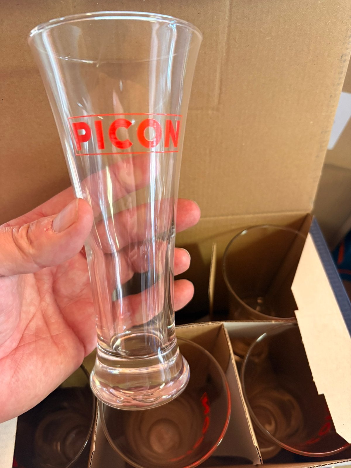 *** NIEUW: 6 NIEUWE PICON GLAZEN IN DOOS ***, Verzamelen, Ophalen, Nieuw