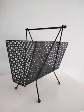 50s vintage design krantenbak Mategot stijl punched metal, Collections, Rétro, Maison et Meubles, Enlèvement ou Envoi