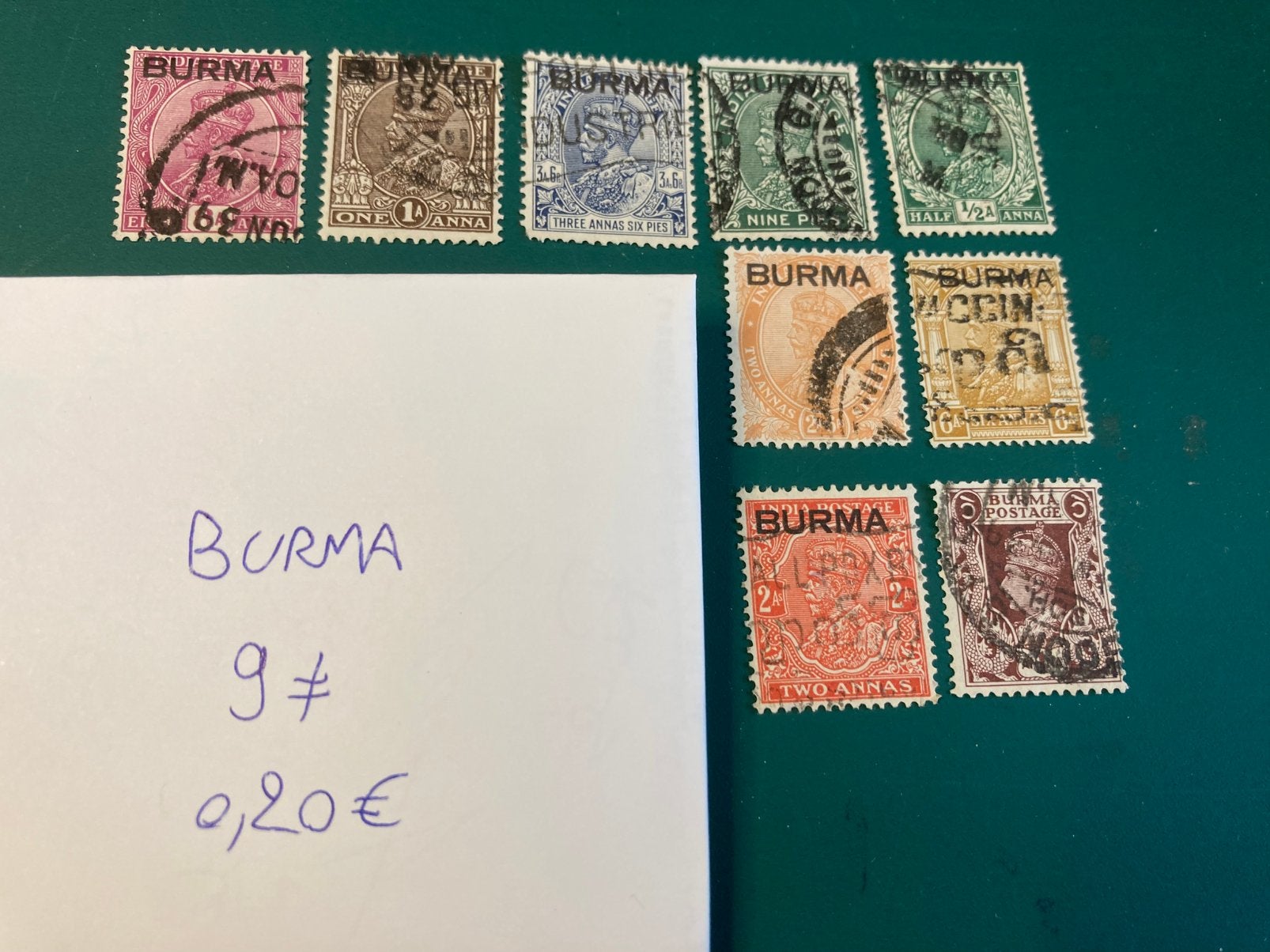 Lot postzegels Burma, Ophalen of Verzenden, Gestempeld