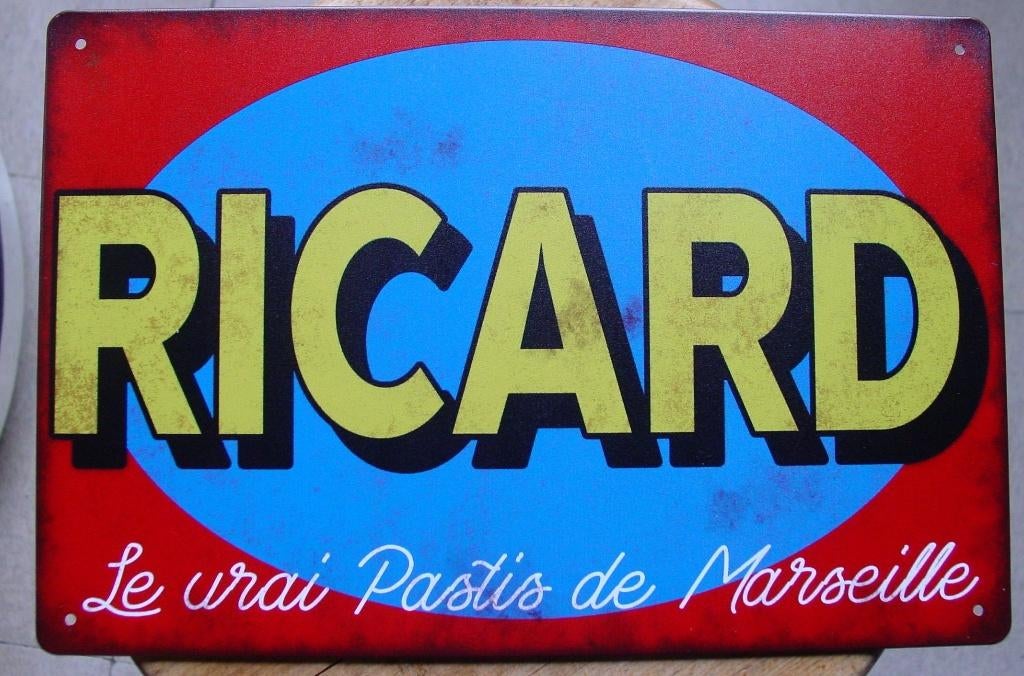 RICARD REKLAME -METAAL-, Verzamelen, Ophalen of Verzenden