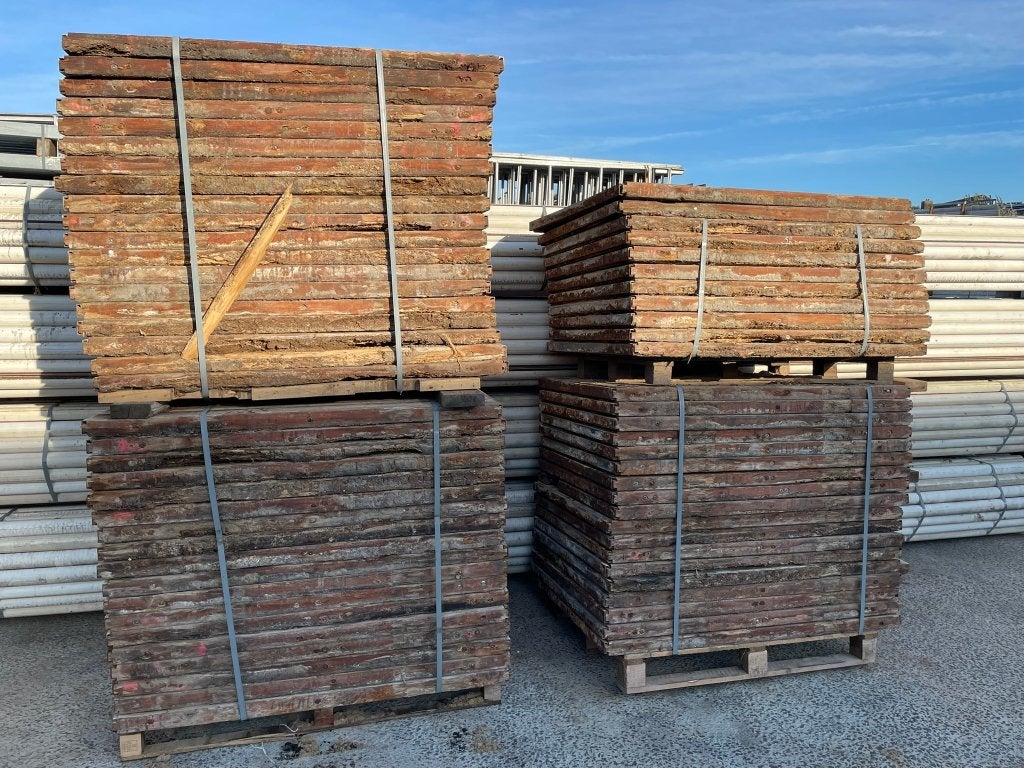 Gebruikte hardhouten steenschotten 140x100x60 mm, Moins de 180 cm, Planches, Bois dur, Enlèvement