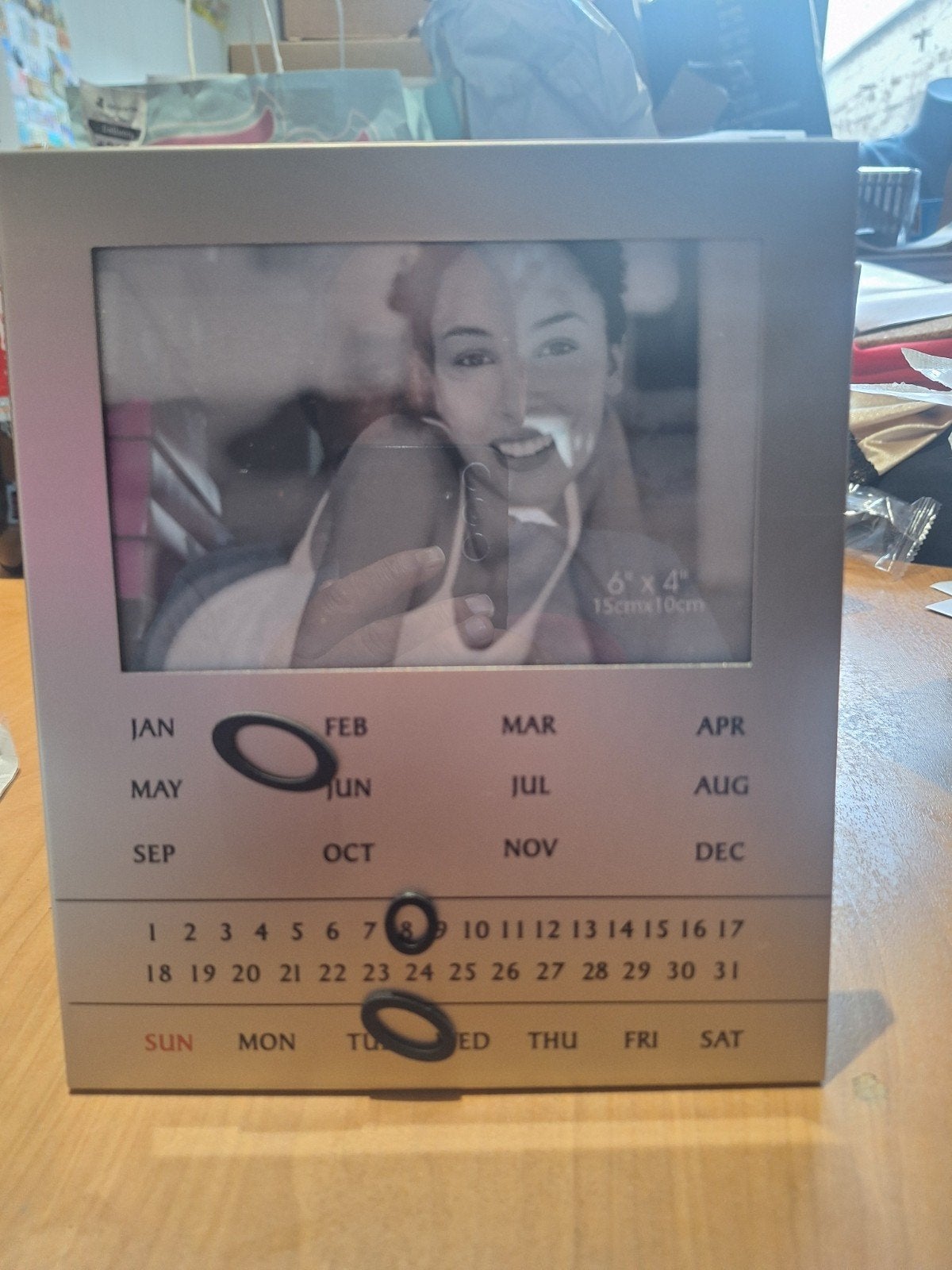 fotolijst met kalender, Met glas, Metaal, Overige typen, Ophalen of Verzenden