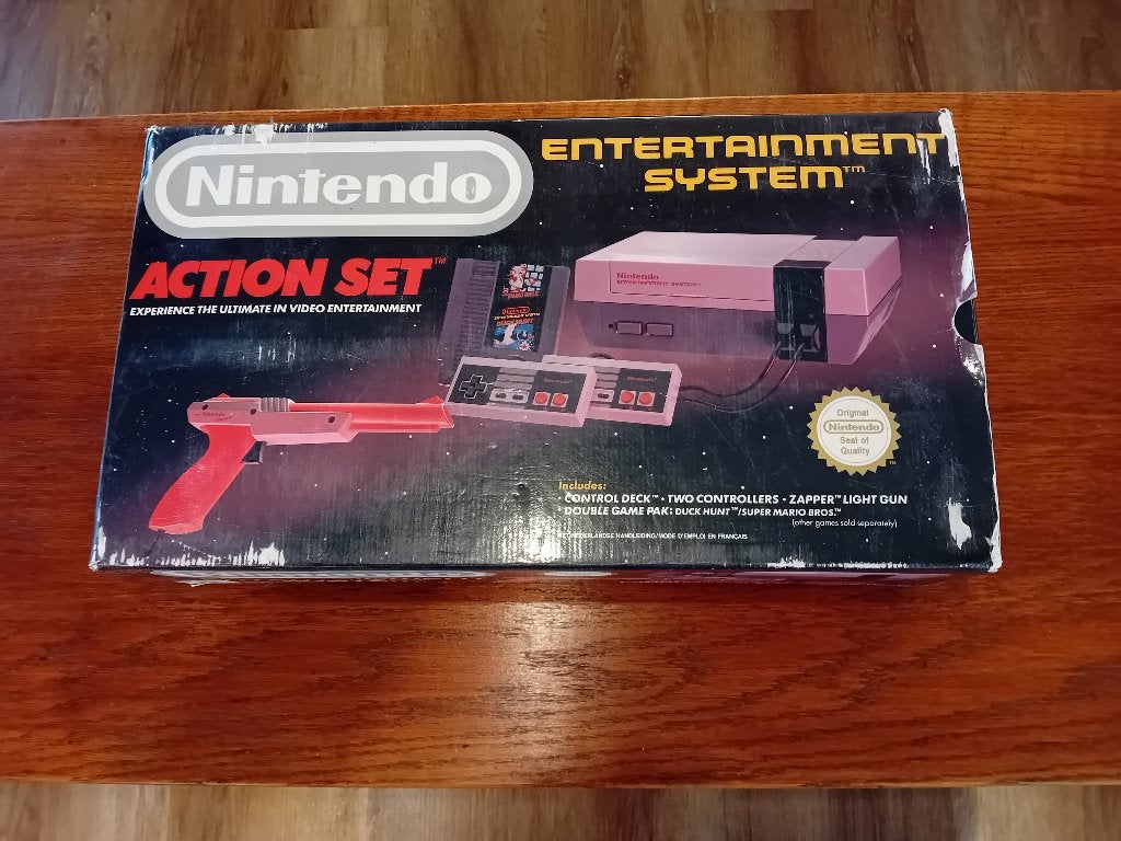 Nintendo Nes Action Set, Enlèvement, Utilisé, Avec 2 manettes, Avec jeux