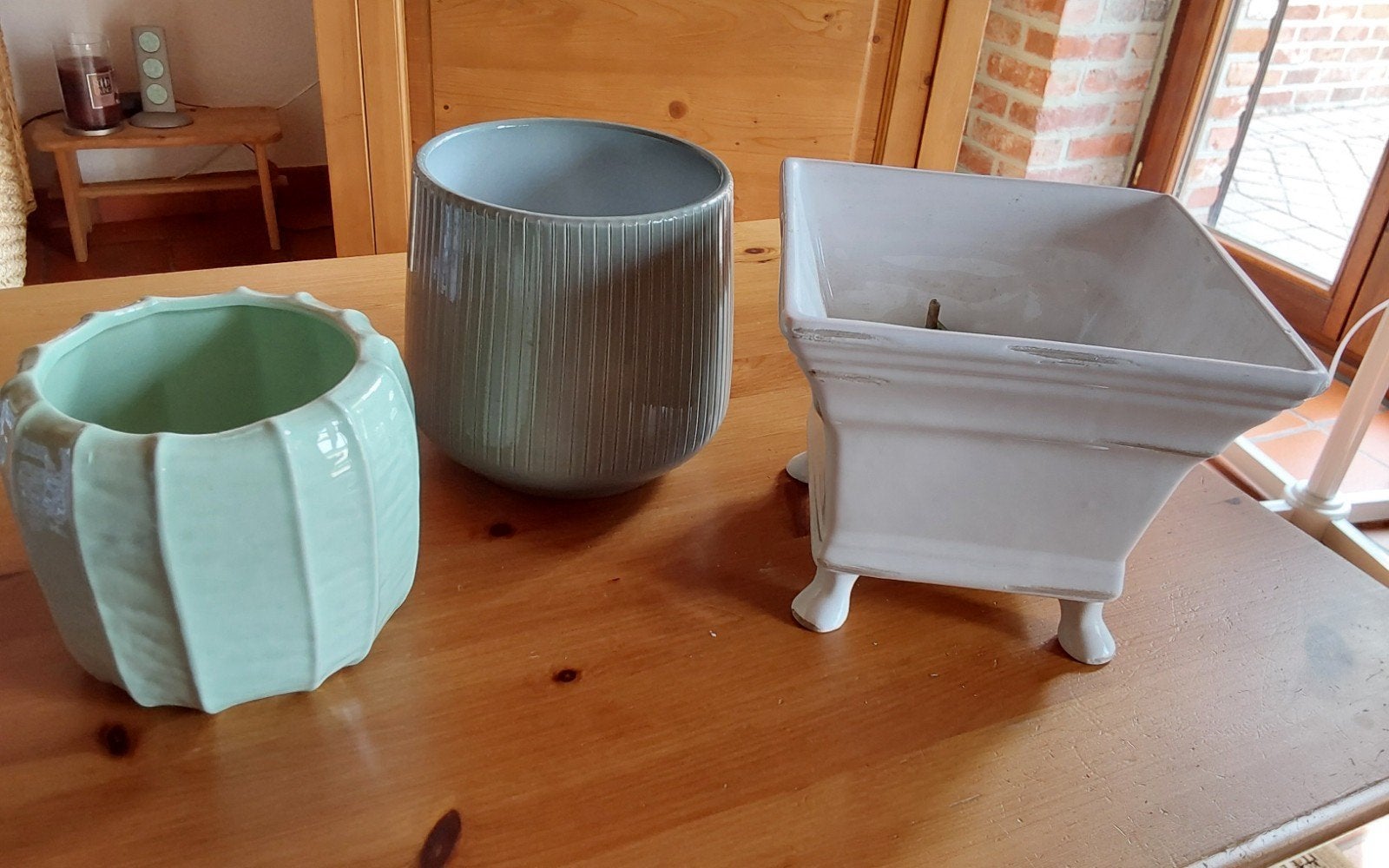 3 cache-pots en excellent état, Jardin & Terrasse, Enlèvement ou Envoi, Neuf, Poterie