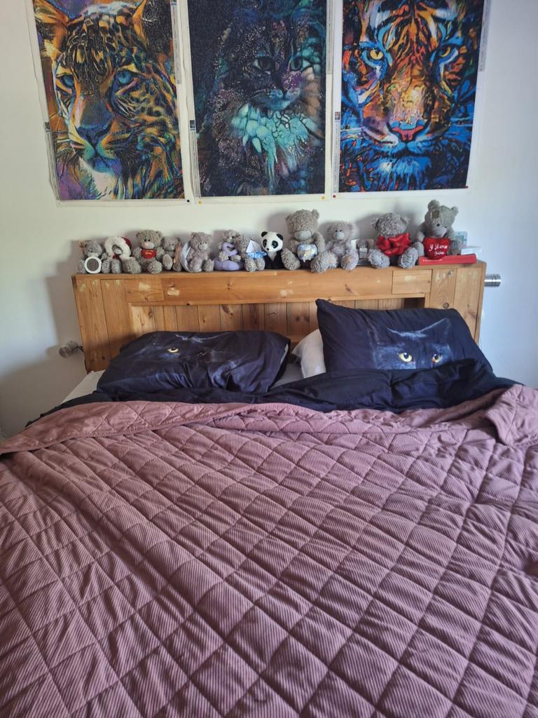 Bed met lattenbodem en salontafel, Huis en Inrichting, Ophalen, Gebruikt, Tweepersoons
