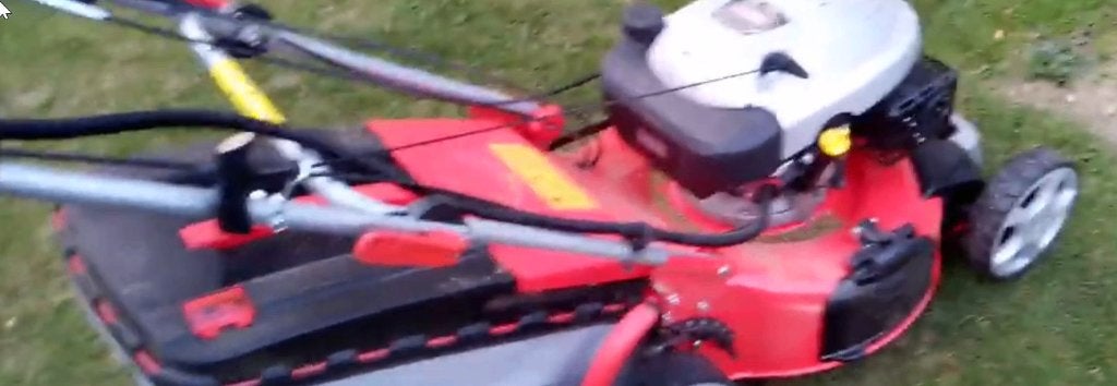 grasmaaier benzine 51cm, zelftrekkend, Tuin en Terras, Ophalen, Gebruikt, 50 cm of meer, Opvangzak