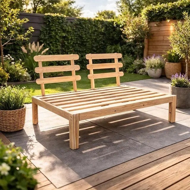 Banc à palettes NEUF dans son emballage, Enlèvement, Neuf, Bois