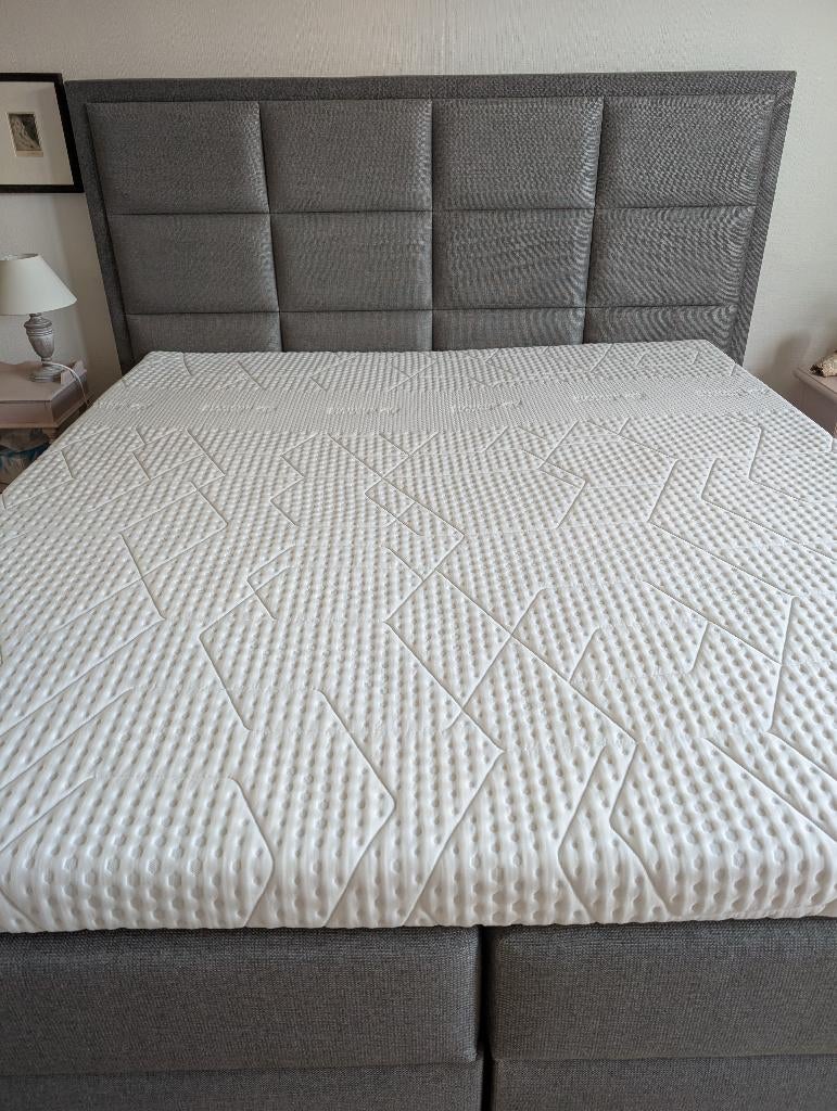 boxspring, Gris, Enlèvement, Utilisé, 180 cm