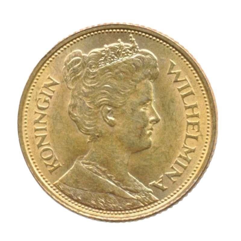 Nederland Gouden vijfje 1912 Wilhelmina, Ophalen of Verzenden, Goud