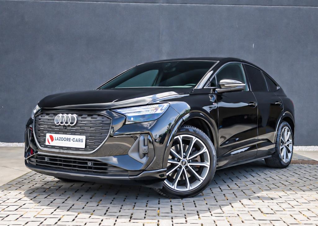 Audi Q4 etron Sportback 82 kWh 40 S line, Automaat, Achterwielaandrijving, Zwart, Alcantara