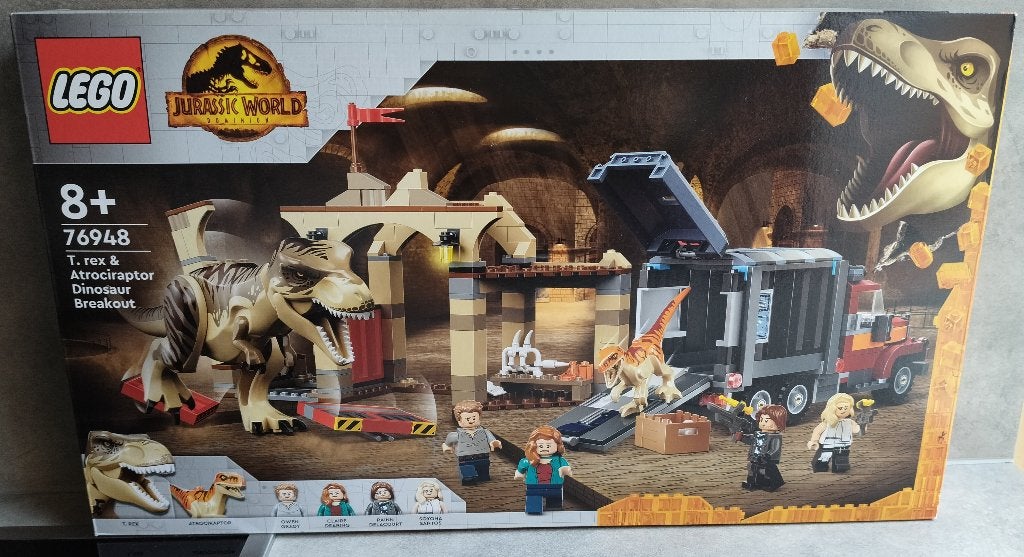 lego jurassic world 76948 T. rex & Atrociraptor dinosaurus, Neuf, Lego, Ensemble complet, Jurassic World