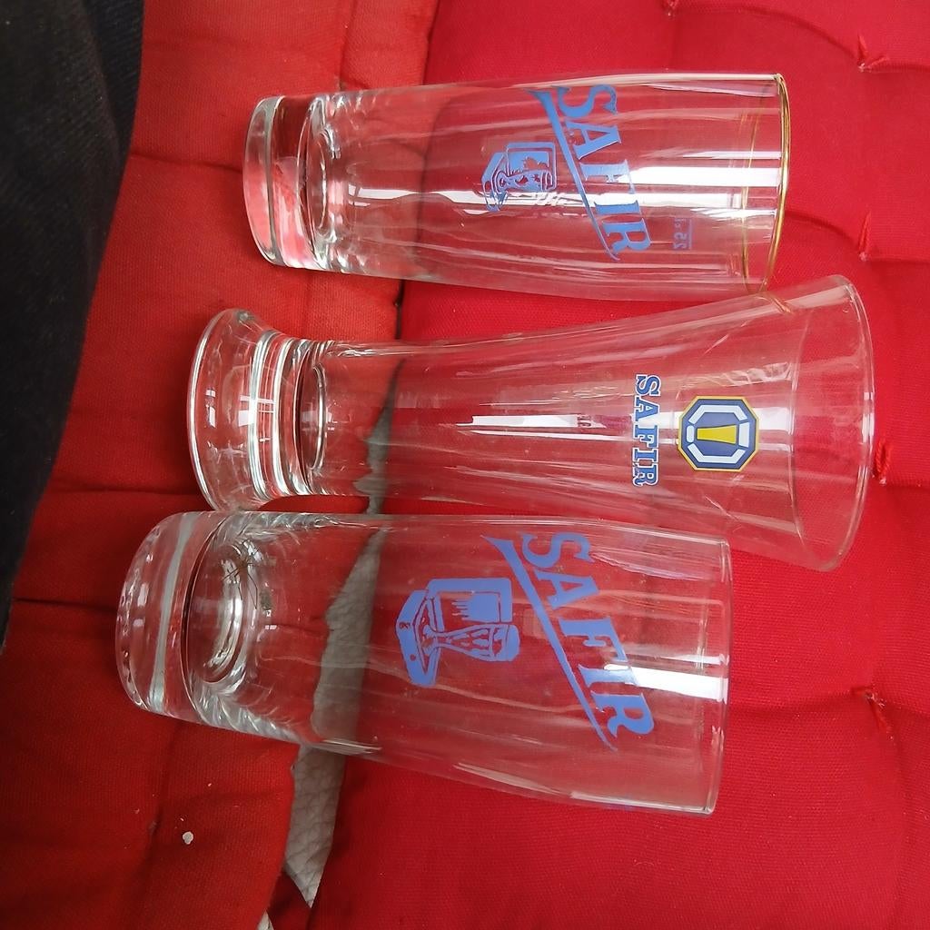 3 Safir bierglazen, Verzamelen, Ophalen of Verzenden