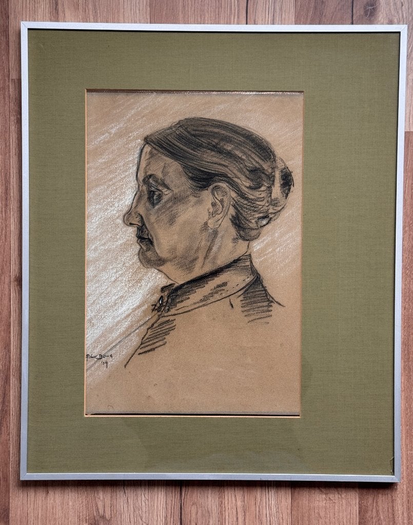 Tekoop een Houtskoolpotret van "Pol Dom" 1939, Ophalen of Verzenden