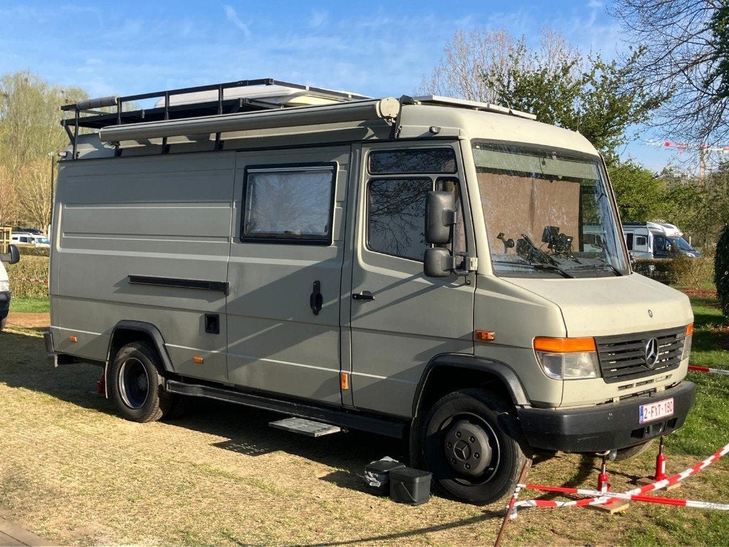 Mercedes Vario 815 Camper, Buscamper of Camperbus, Raamblindering, Particulier, Ladder