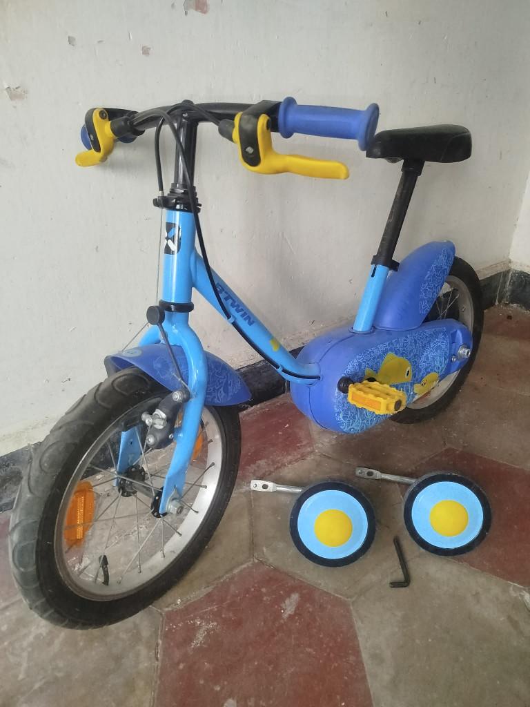 Velo enfant apprentissage + roues d'équillibre, Ophalen, Gebruikt, Minder dan 16 inch, B-Twin Decathlon