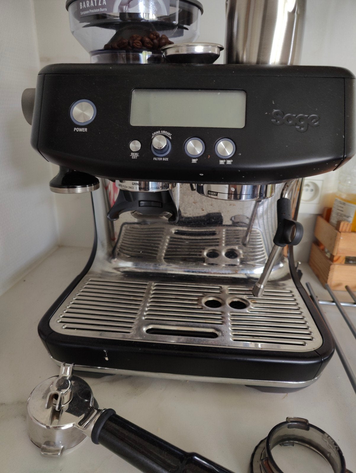 sage espresso machine, Ophalen, Espresso apparaat, Koffiebonen, Zo goed als nieuw