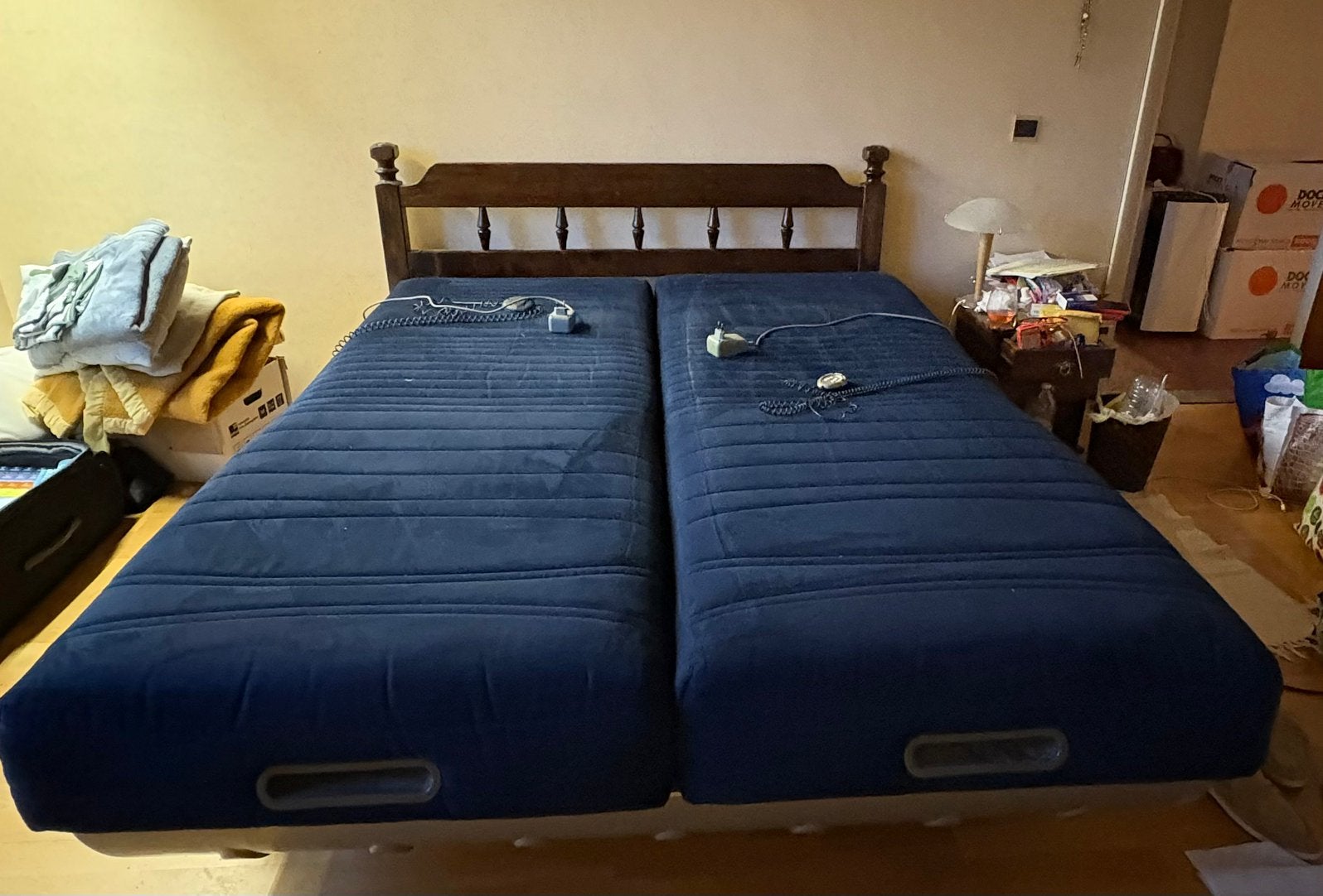 Houten Hoofdeinde / Bedkop 160 cm – Massief Hout, Huis en Inrichting, Ophalen, Gebruikt, Bruin, 190 cm of minder