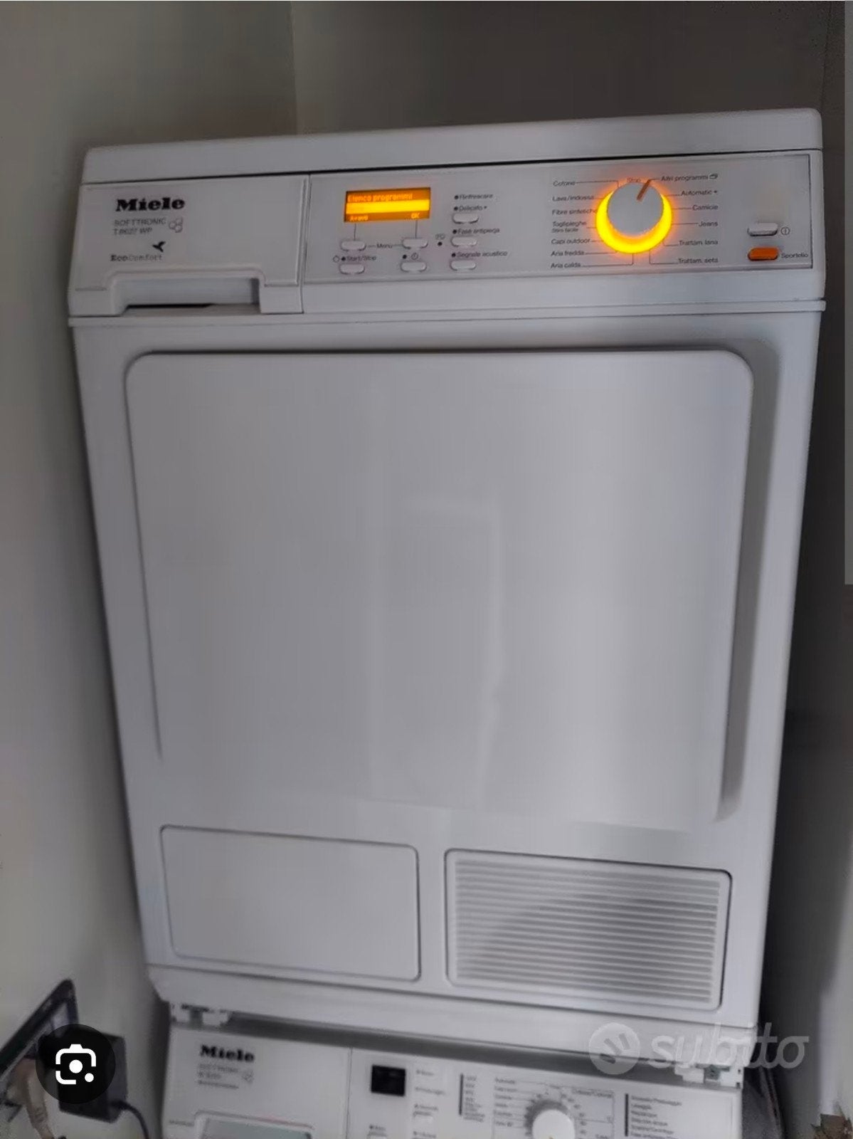 miele seche linge pompe à chaleur  8kg A+++