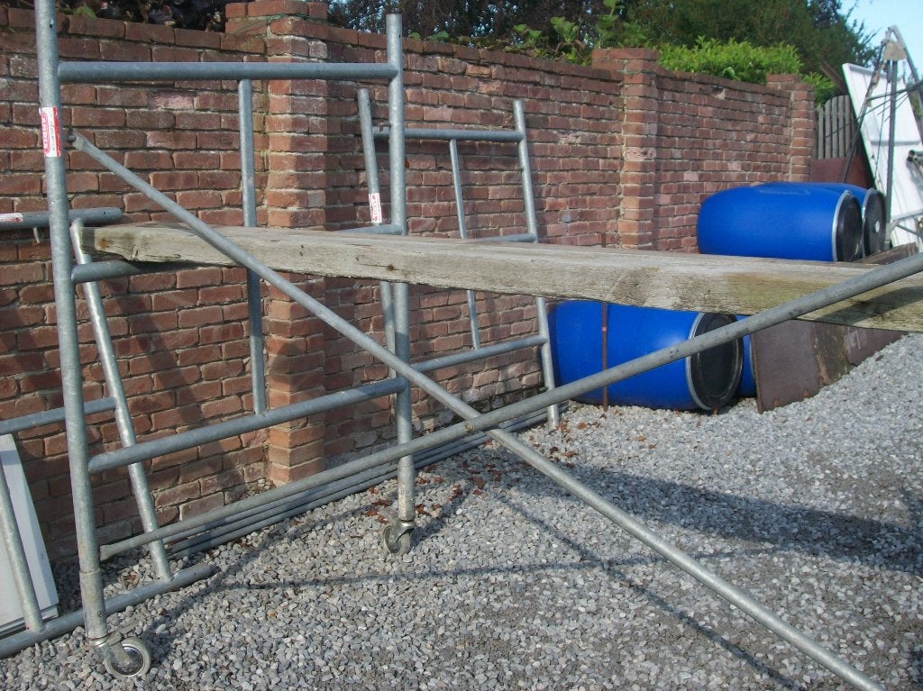 stelling / steiger op wielen, Doe-het-zelf en Bouw, Ophalen, Gebruikt, 5 meter of hoger
