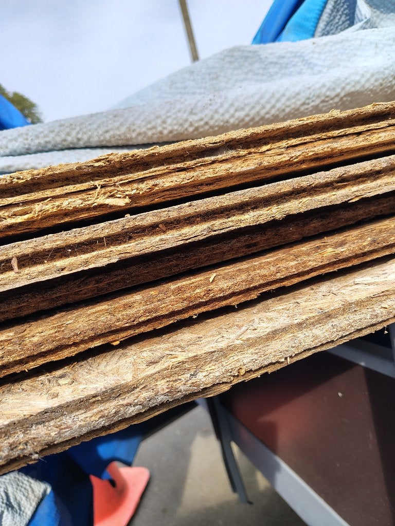 OSB-platen 59 x 244 voor tijdelijk gebruik, Doe-het-zelf en Bouw, Hout en Planken, Ophalen, Gebruikt, Overige houtsoorten, Overige typen