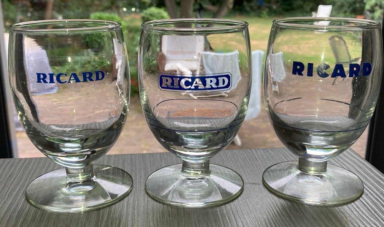 3 Ricard glazen, Verzamelen, Ophalen of Verzenden, Zo goed als nieuw