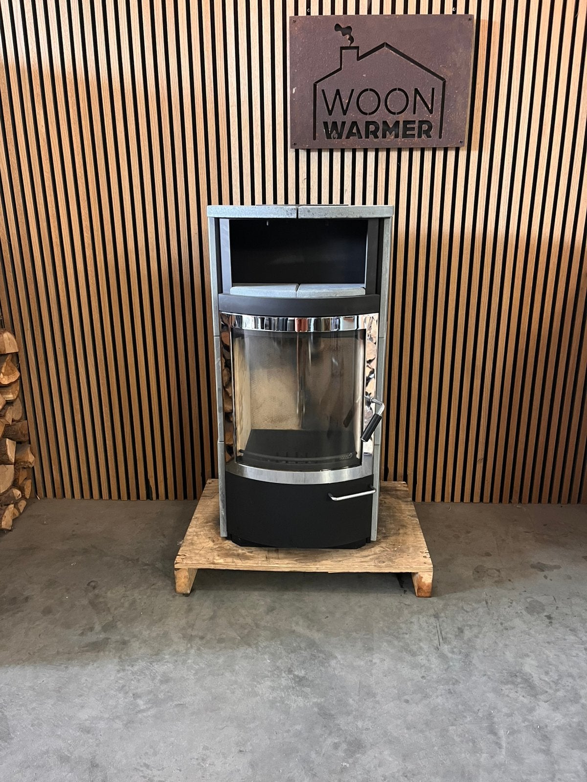 26088 Speksteenkachel Hark 7kw, Ophalen, Zo goed als nieuw, Hout, Houtkachel