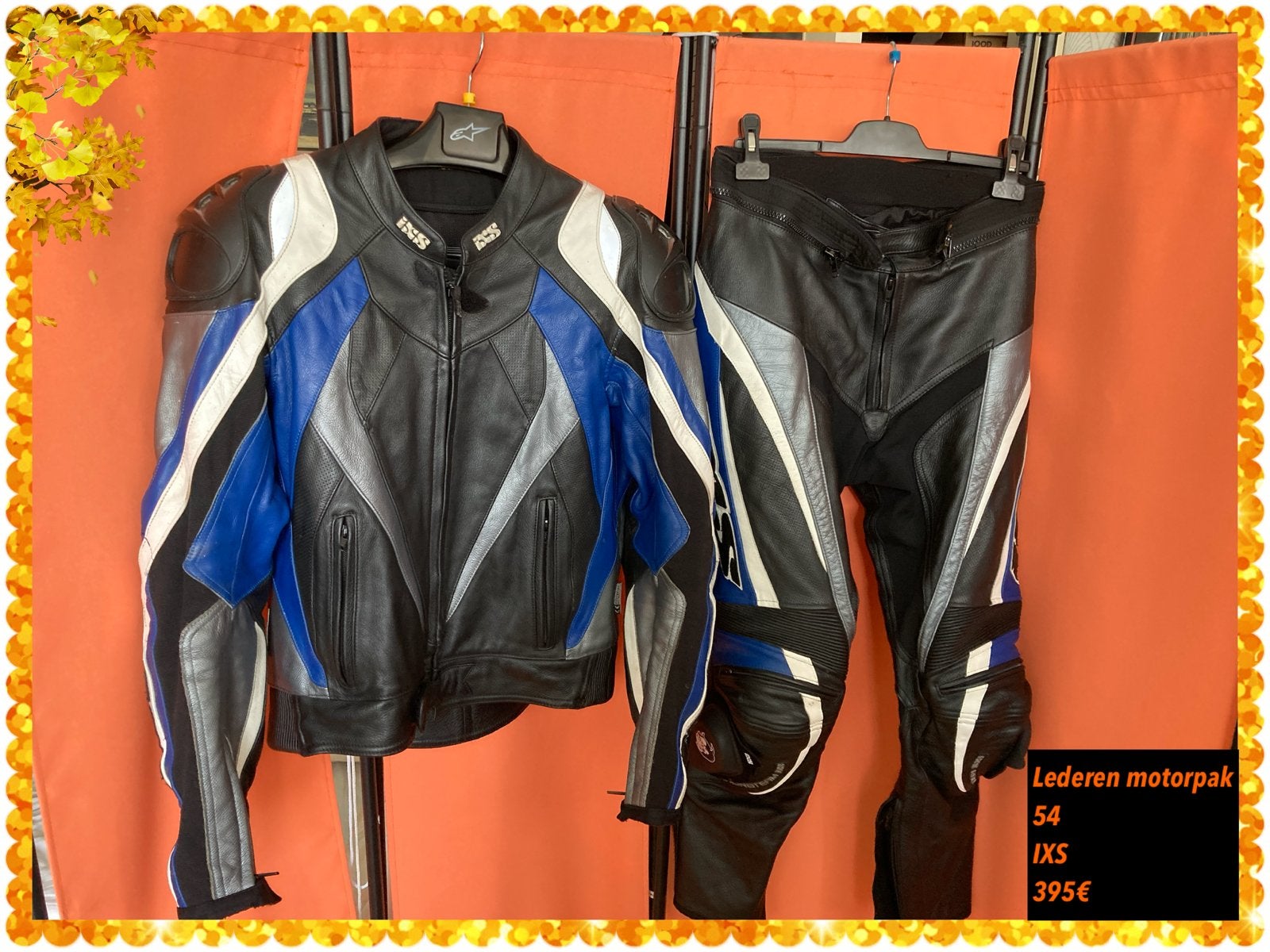 Volledig motorpak heren 54. IXS, Enlèvement ou Envoi, Comme neuf, Noir, Autres types