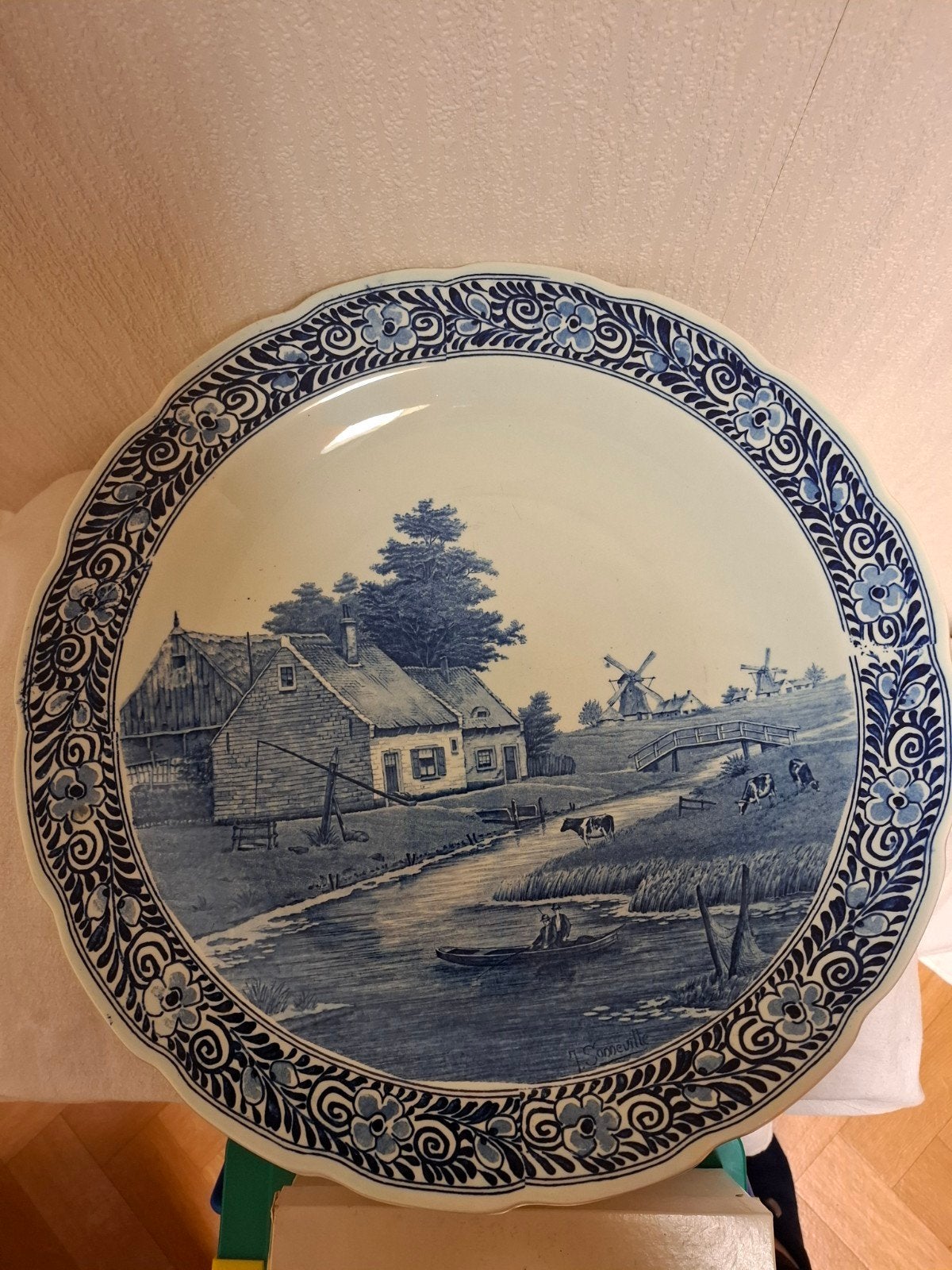 Assiette murale Delft., Enlèvement