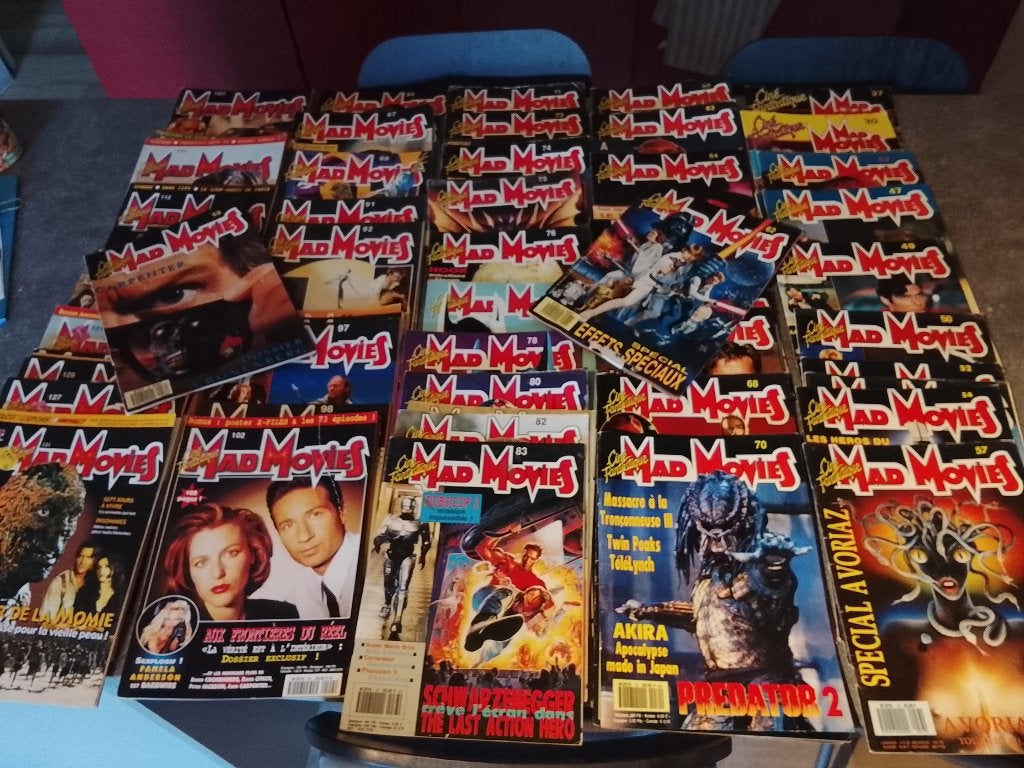 Lot de 75 magazines Mad Movies, Enlèvement, Utilisé, Musique, Cinéma ou TV