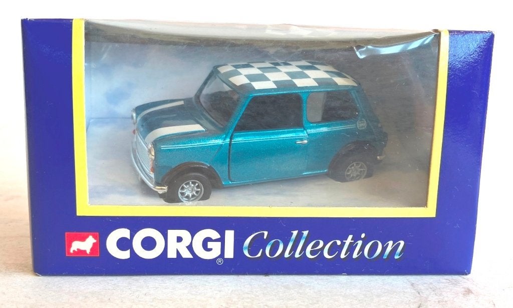 Mini Cooper Kingfisher blue CORGI collection # 04416., Enlèvement ou Envoi, Comme neuf, Voiture
