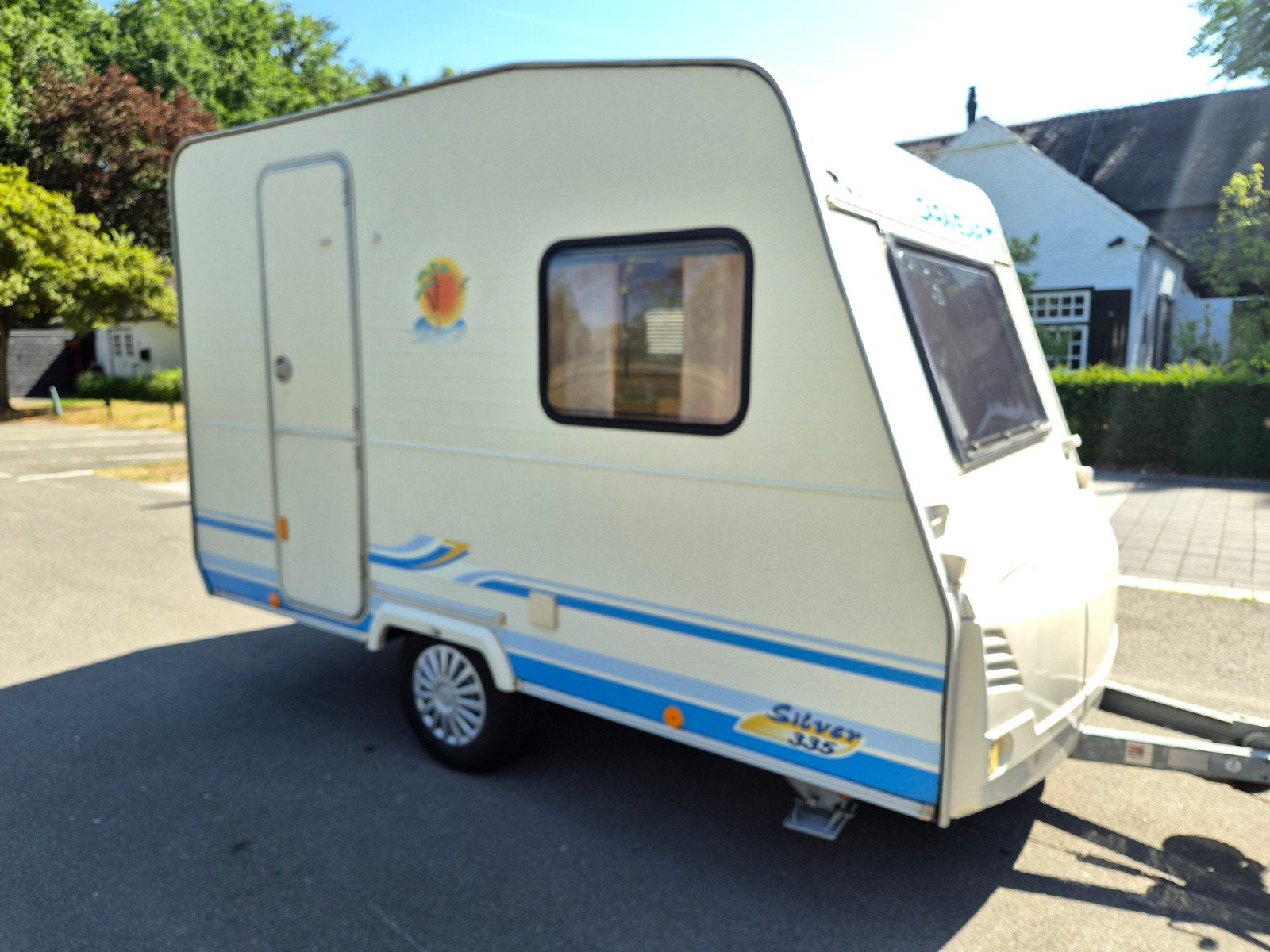 caravan caravelair 335 de luxe voortent Keuringsvrij 2003, Caravans en Kamperen, Caravans, Vast bed, Tot en met 2, Treinzit, 4 tot 5 meter