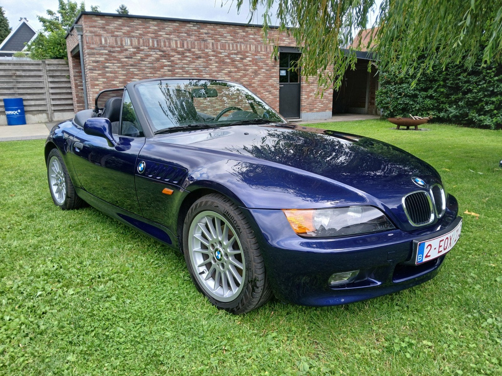 BMW Z3 1.9 140pk ´97 36500km Airco, Zwart, Cabriolet, Blauw, Leder