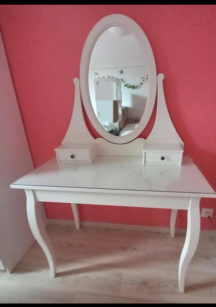 Coiffeuse Hemnes Ikea, Maison & Meubles, Tables | Coiffeuses, Comme neuf, 100 à 150 cm, 50 à 100 cm, Bois, Enlèvement