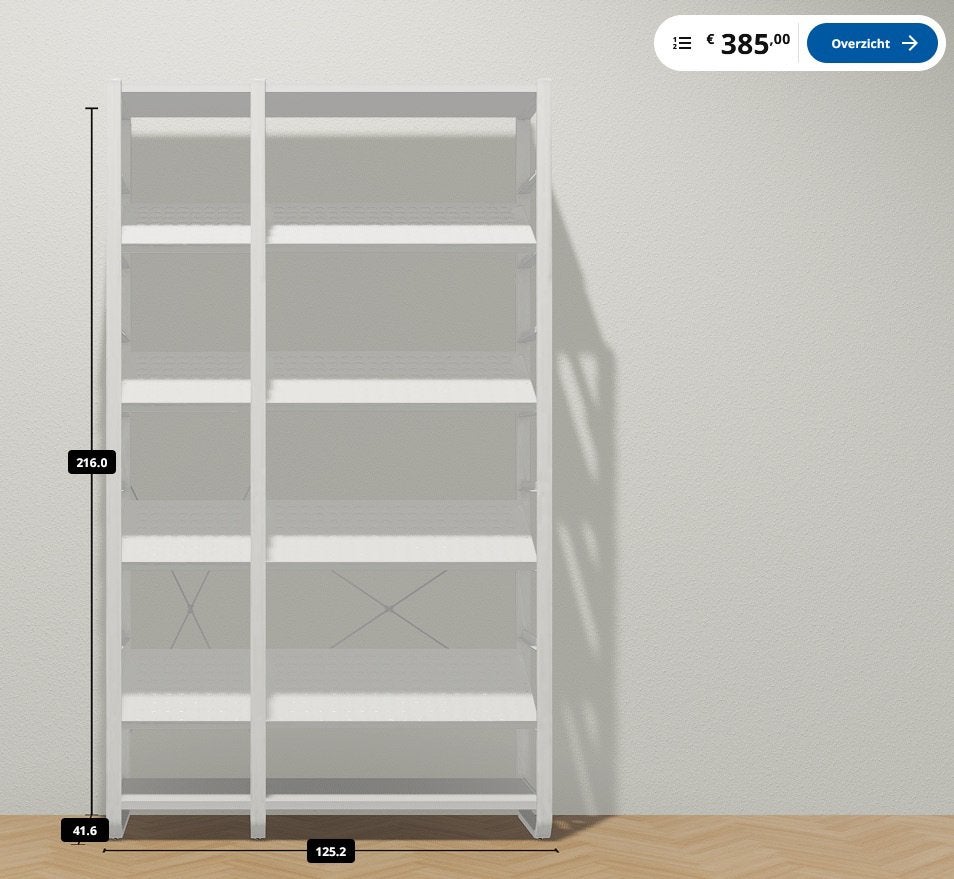 Ikea Elvarli - schoenenkast/schoenenrek vrij in te delen, Ophalen, Zo goed als nieuw