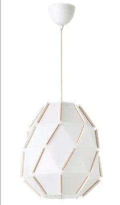 Lampe IKEA Sjöpenna 35 cm — blanche, Maison & Meubles, Comme neuf, Synthétique, Enlèvement, E27 (grand)