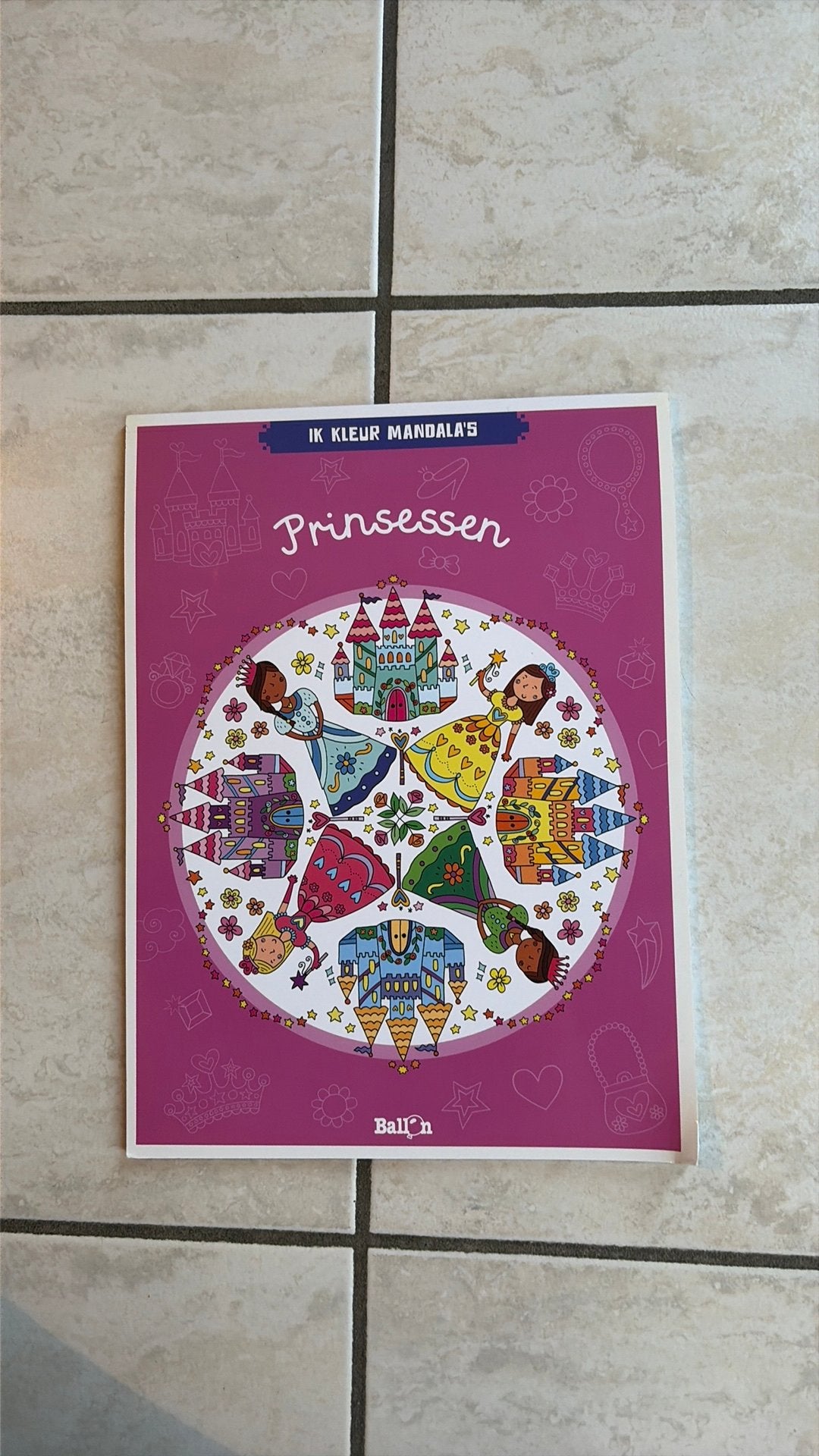 Ik kleur mandala’s ~ prinsessen, Verzenden, Nieuw, Papier, Schets- of Tekenboek