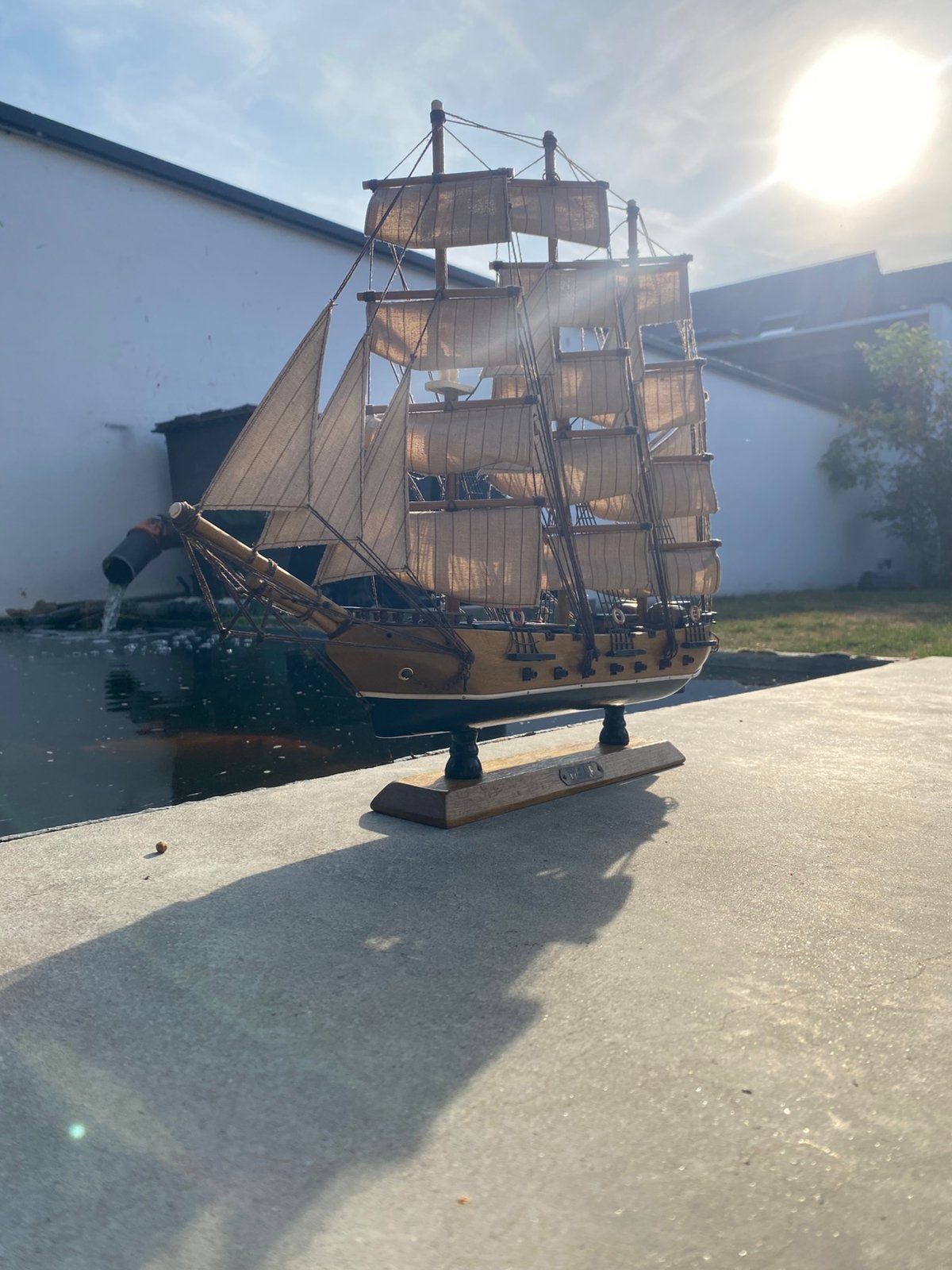 Oud fregat - oorlogsschip - zeilschip - fregate, Enlèvement, Comme neuf