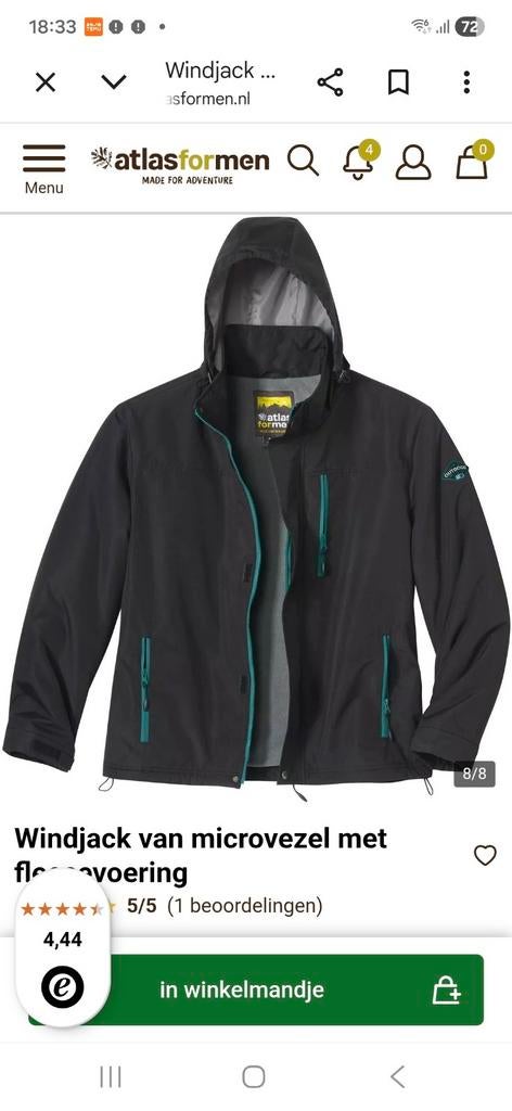 Jas maat 5 xl, Ophalen