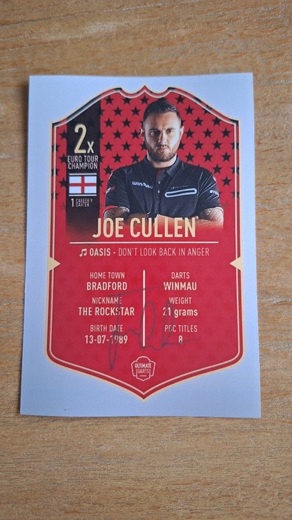 Foto met handtekening (print); Joe Cullen # Darts, Ophalen of Verzenden, Nieuw, Overige typen