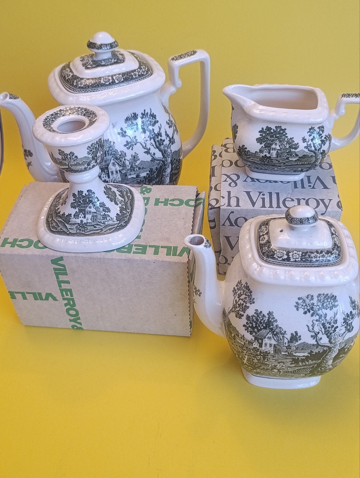 service Villeroy Boch Rusticana vert neuf