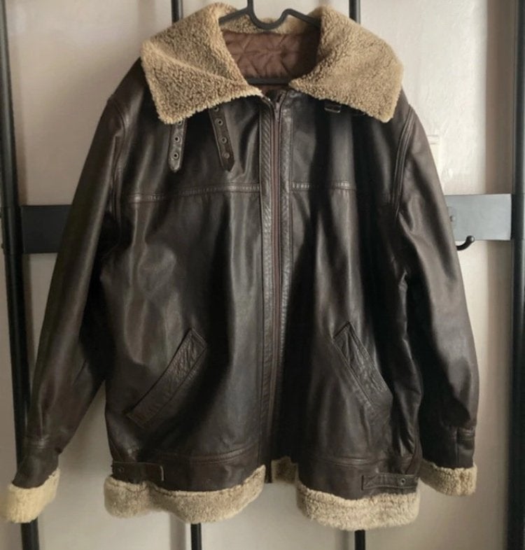 Vintage bruine leren jas maat XL, Bruin, Overige maten, Zo goed als nieuw, Pelsland paola prati