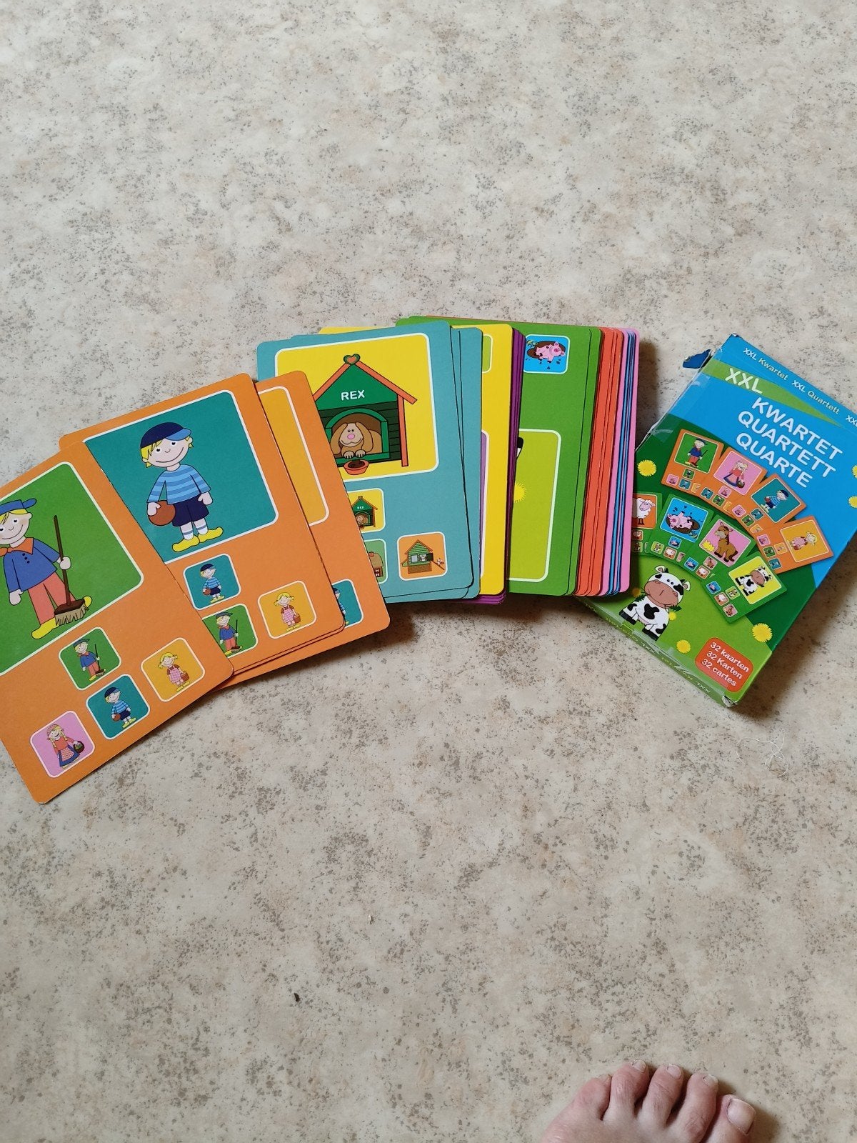XXL kwartet spel kleuters, Ophalen