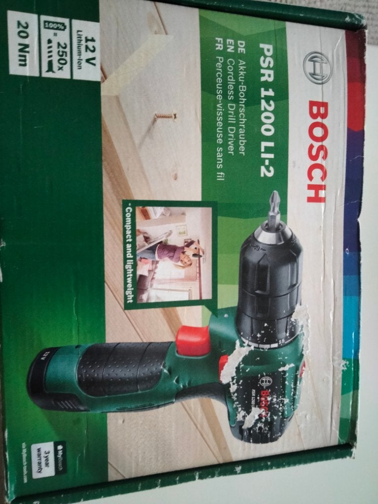 Bosch,PSR 1200 Lİ 2, schroefboormachine, Doe-het-zelf en Bouw, Ophalen, Variabele snelheid, Nieuw, Boor- en Schroefmachine