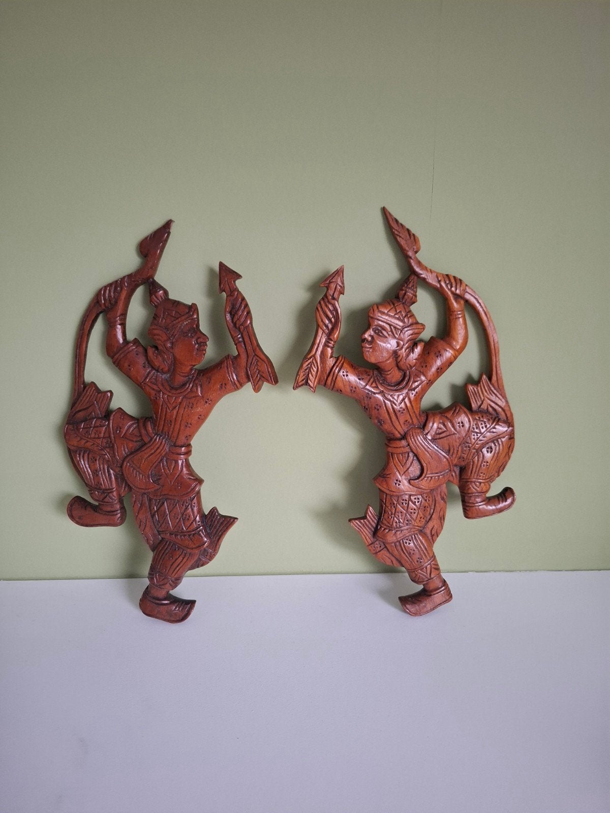 Houten wandpanelen uit Thailand, Vintage, Ophalen, Zo goed als nieuw