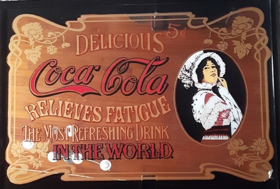 Retro cola spiegel reklame, Verzamelen, Ophalen, Huis en Inrichting