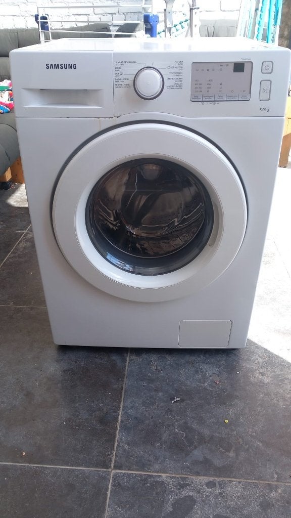 Machine à laver Samsung WW81J3473KW, 1200 à 1600 tours, 85 à 90 cm, Chargeur frontal, Enlèvement