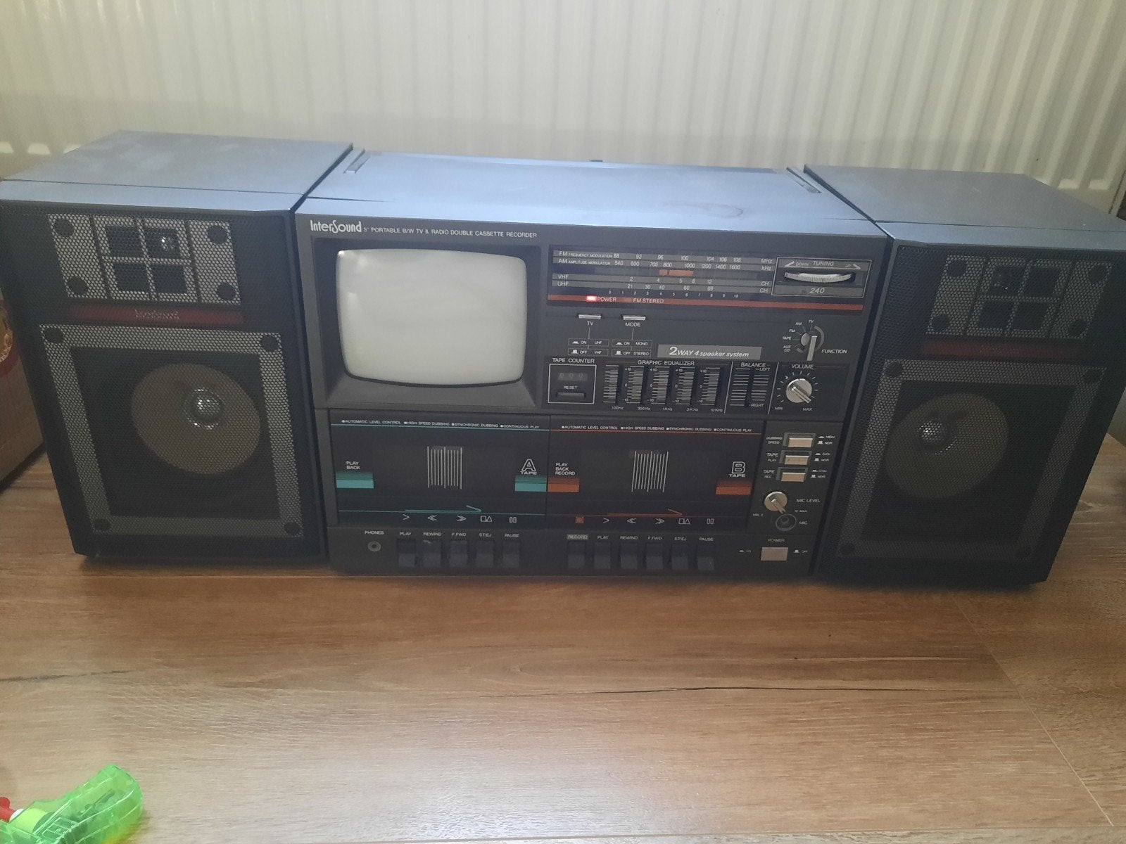 Oud vintage casettespeler/radio/TV, Ophalen of Verzenden, Gebruikt