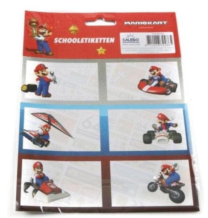 Super Mario Schooletiketten - 18 Stuks, Ophalen of Verzenden, Nieuw