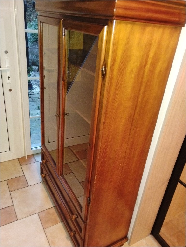 Vitrinekast, Huis en Inrichting, Kasten | Vitrinekasten, Ophalen, Gebruikt, 100 tot 150 cm, Grenenhout